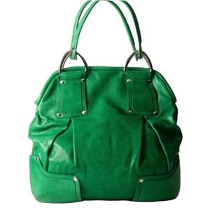 Kooba Callie Leather Shopper Bag in Green